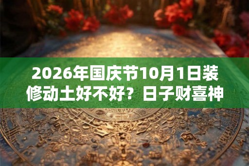 2026年国庆节10月1日装修动土好不好？日子财喜神在哪里？
