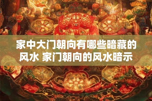 家中大门朝向有哪些暗藏的风水 家门朝向的风水暗示 家中大门朝向有哪些暗藏的风水 家门朝向的风水暗示