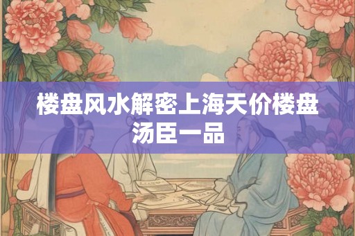楼盘风水解密上海天价楼盘汤臣一品