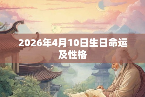 2026年4月10日生日命运及性格