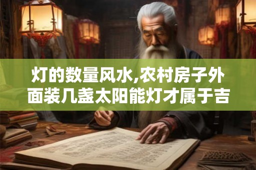 灯的数量风水,农村房子外面装几盏太阳能灯才属于吉利数