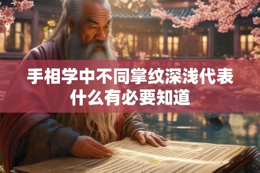 手相学中不同掌纹深浅代表什么有必要知道