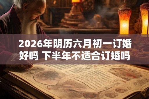 2026年阴历六月初一订婚好吗 下半年不适合订婚吗