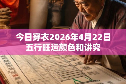 今日穿衣2026年4月22日五行旺运颜色和讲究