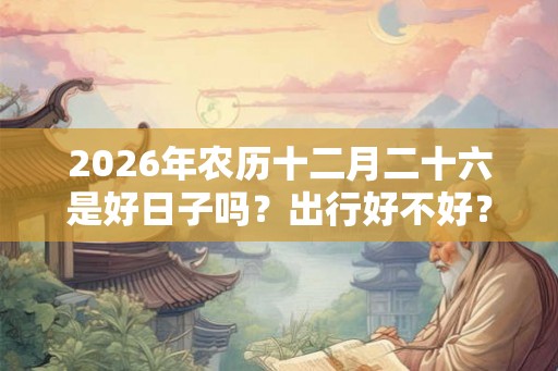 2026年农历十二月二十六是好日子吗?出行好不好? 2026年农历十二月二十六是好日子吗?出行好不好?
