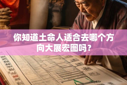 你知道土命人适合去哪个方向大展宏图吗？