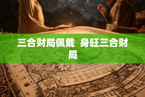 三合财局佩戴  身旺三合财局