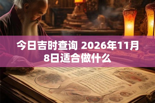 今日吉时查询 2026年11月8日适合做什么 今日吉时查询 2026年11月8日适合做什么