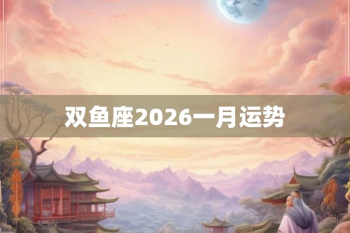 双鱼座2026一月运势