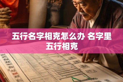 五行名字相克怎么办 名字里五行相克
