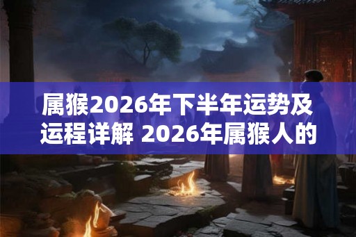 属猴2026年下半年运势及运程详解 2026年属猴人的全年每月运势