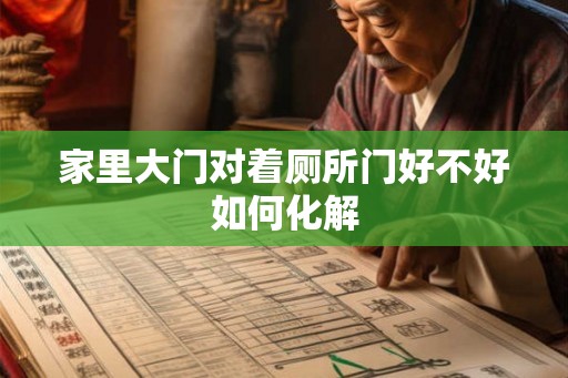 家里大门对着厕所门好不好如何化解 家里大门对着厕所门好不好如何化解