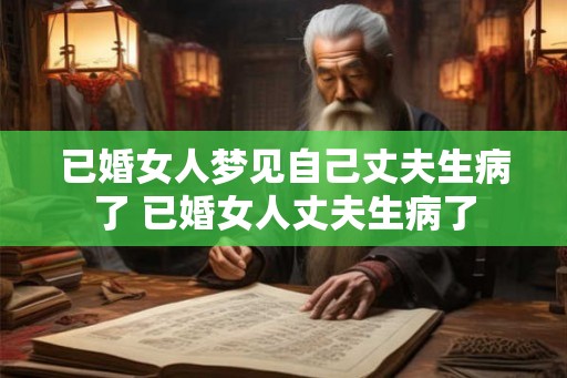 已婚女人梦见自己丈夫生病了 已婚女人丈夫生病了