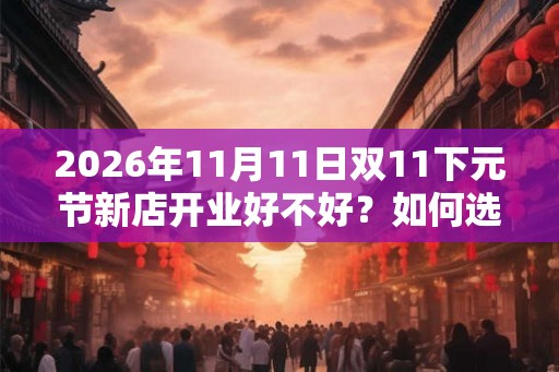 2026年11月11日双11下元节新店开业好不好？如何选择开业吉日？