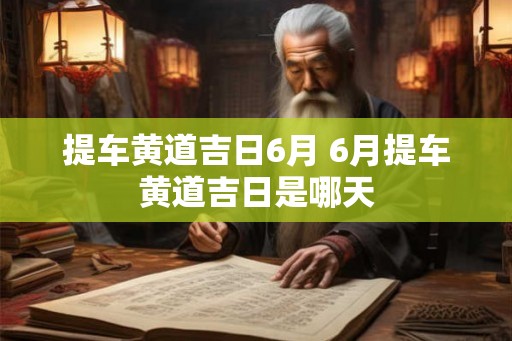 提车黄道吉日6月 6月提车黄道吉日是哪天