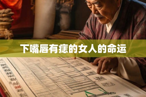 下嘴唇有痣的女人的命运