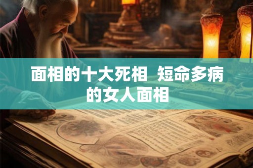 面相的十大死相  短命多病的女人面相