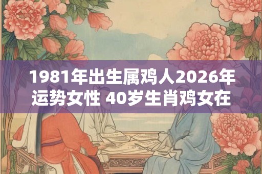 1981年出生属鸡人2026年运势女性 40岁生肖鸡女在2026年运气如何