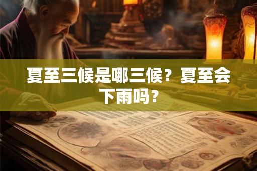 夏至三候是哪三候？夏至会下雨吗？