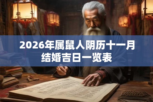2026年属鼠人阴历十一月结婚吉日一览表