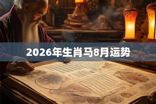 2026年生肖马8月运势