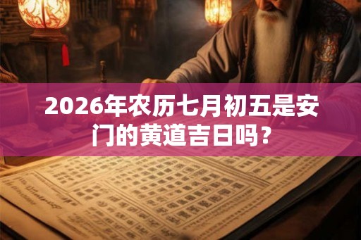 2026年农历七月初五是安门的黄道吉日吗？
