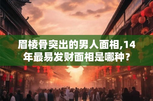 眉棱骨突出的男人面相,14年最易发财面相是哪种？