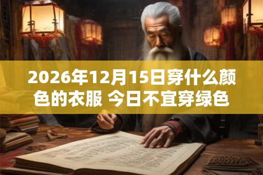2026年12月15日穿什么颜色的衣服 今日不宜穿绿色