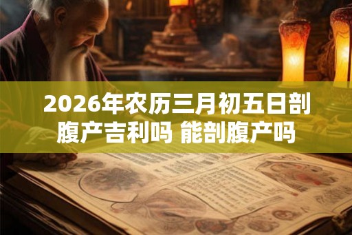 2026年农历三月初五日剖腹产吉利吗 能剖腹产吗 2026年农历三月初五日剖腹产吉利吗 能剖腹产吗