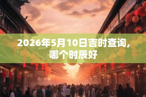 2026年5月10日吉时查询,哪个时辰好