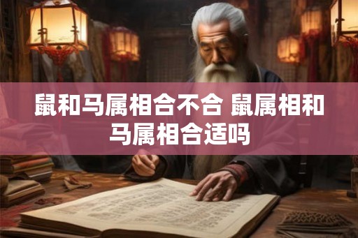 鼠和马属相合不合 鼠属相和马属相合适吗