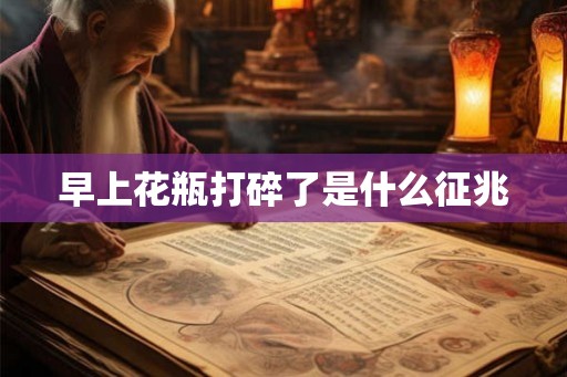 早上花瓶打碎了是什么征兆