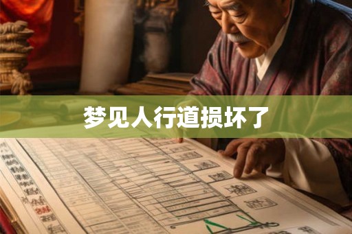 梦见人行道损坏了