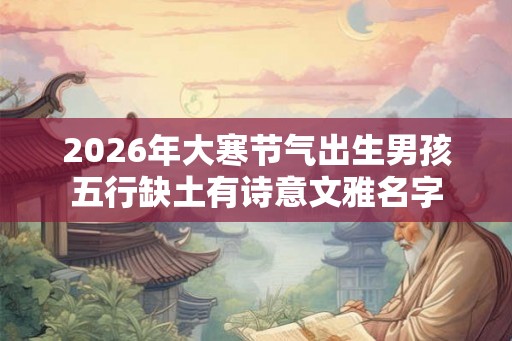 2026年大寒节气出生男孩五行缺土有诗意文雅名字