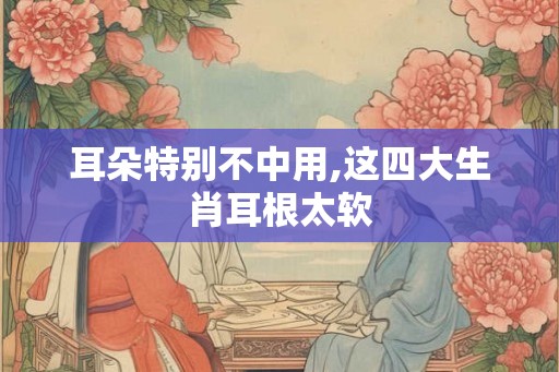 耳朵特别不中用,这四大生肖耳根太软
