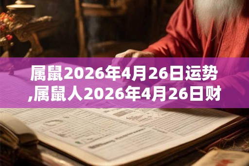 属鼠2026年4月26日运势,属鼠人2026年4月26日财运,生肖鼠2026年4月26日运势 属鼠2026年4月26日运势,属鼠人2026年4月26日财运,生肖鼠2026年4月26日运势