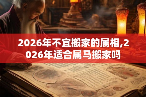 2026年不宜搬家的属相,2026年适合属马搬家吗
