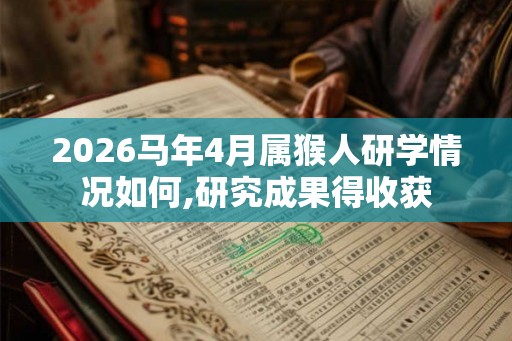 2026马年4月属猴人研学情况如何,研究成果得收获 2026马年4月属猴人研学情况如何,研究成果得收获