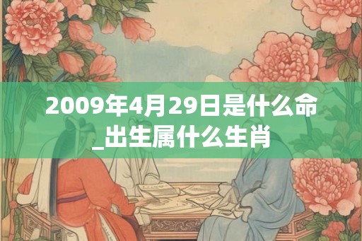 2009年4月29日是什么命_出生属什么生肖