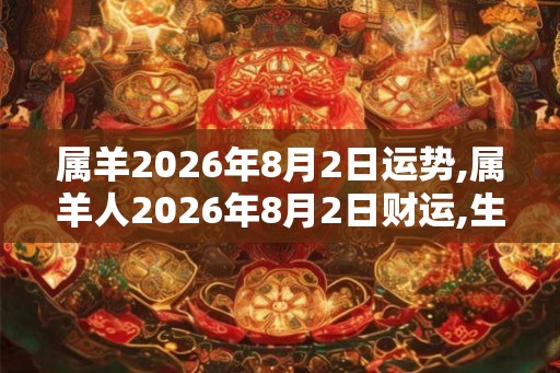 属羊2026年8月2日运势,属羊人2026年8月2日财运,生肖羊2026年8月2日运势