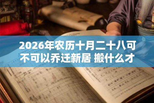 2026年农历十月二十八可不可以乔迁新居 搬什么才算搬家