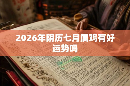 2026年阴历七月属鸡有好运势吗