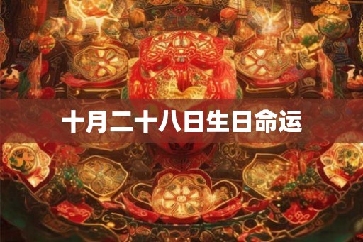 十月二十八日生日命运