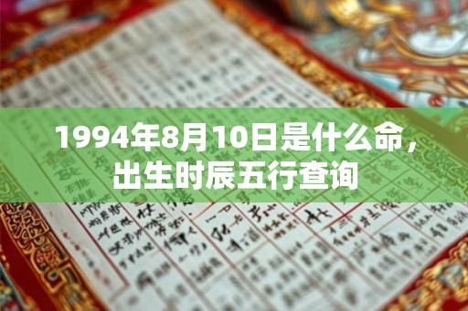 1994年8月10日是什么命，出生时辰五行查询