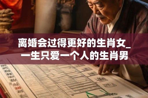 离婚会过得更好的生肖女_一生只爱一个人的生肖男