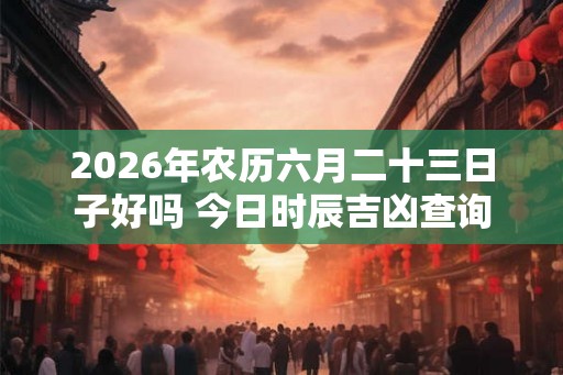 2026年农历六月二十三日子好吗 今日时辰吉凶查询