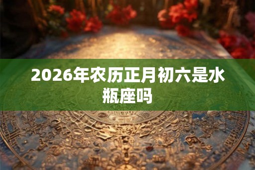 2026年农历正月初六是水瓶座吗