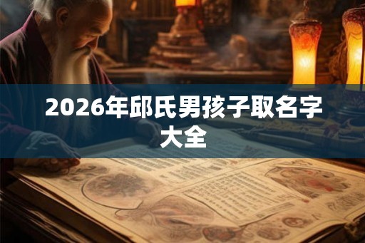 2026年邱氏男孩子取名字大全