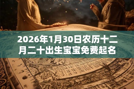 2026年1月30日农历十二月二十出生宝宝免费起名