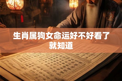 生肖属狗女命运好不好看了就知道 生肖属狗女命运好不好看了就知道